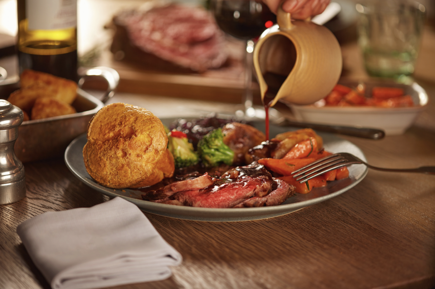 Roast Beef dinner at Cann Office Hotel